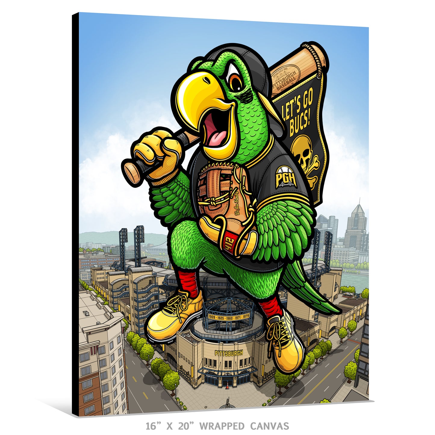 "Let's Go Bucs!" Pittsburgh Baseball Limited Edition Print