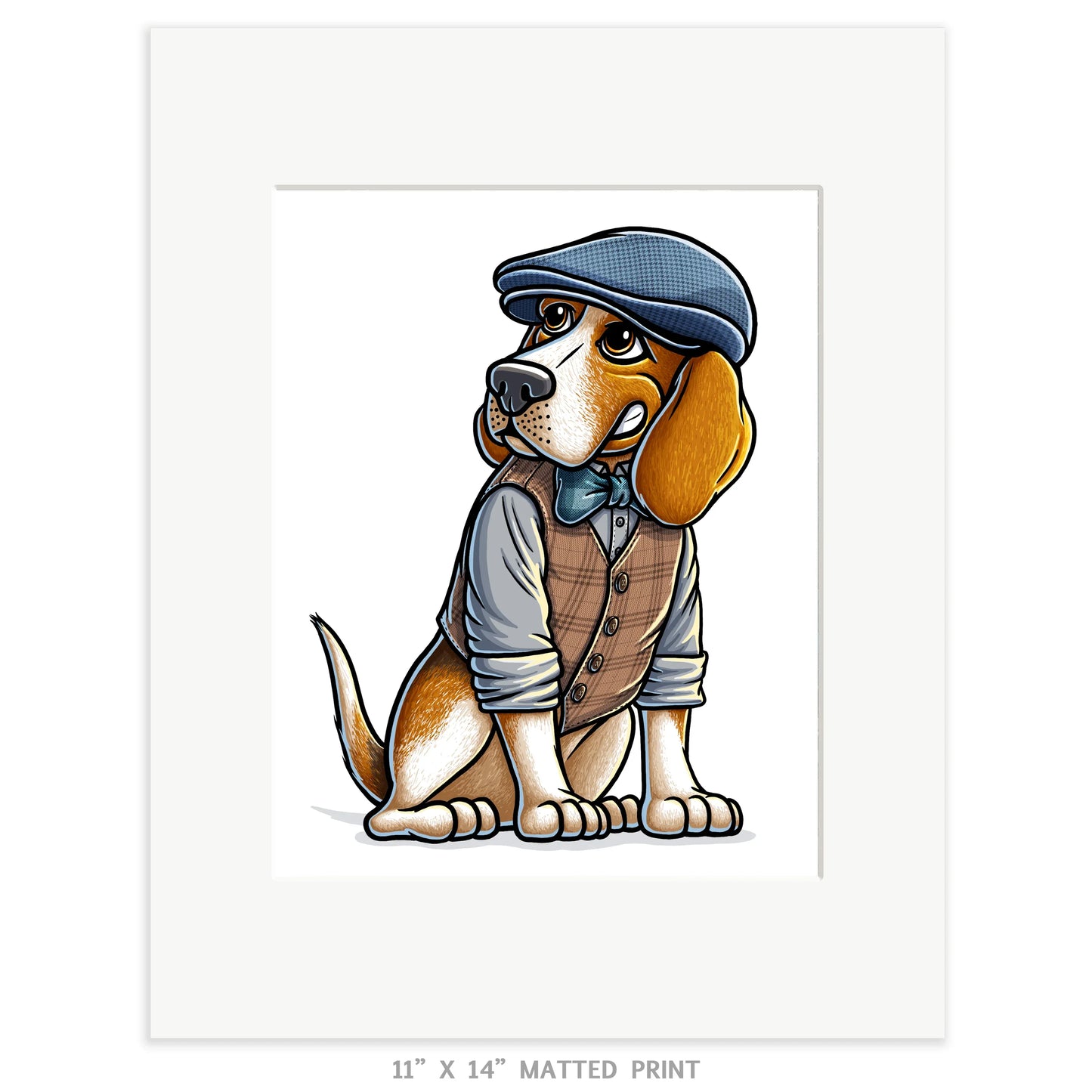 "Dapper" Beagle Limited Edition Print - Nick Fasnacht Illustration & Design