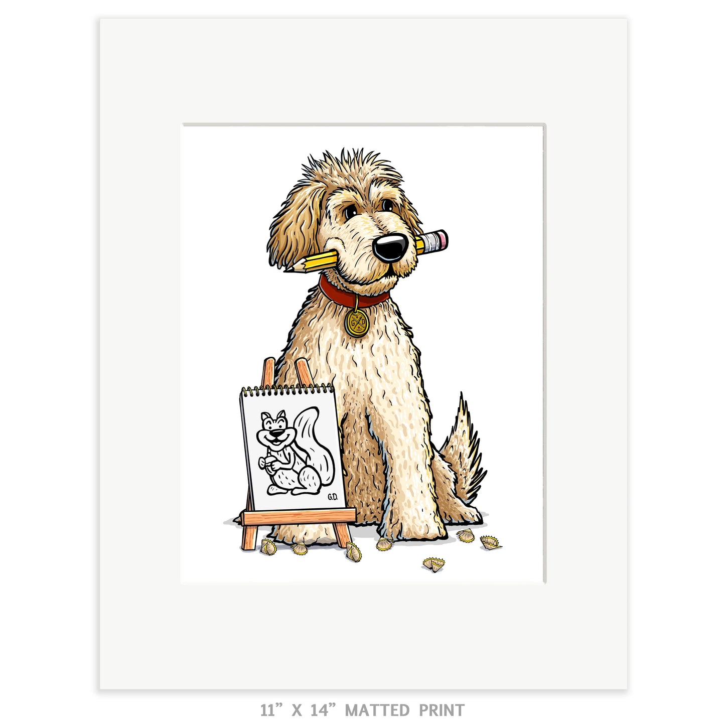 "Golden Doodler" Golden Doodle Limited Edition Print - Nick Fasnacht Illustration & Design