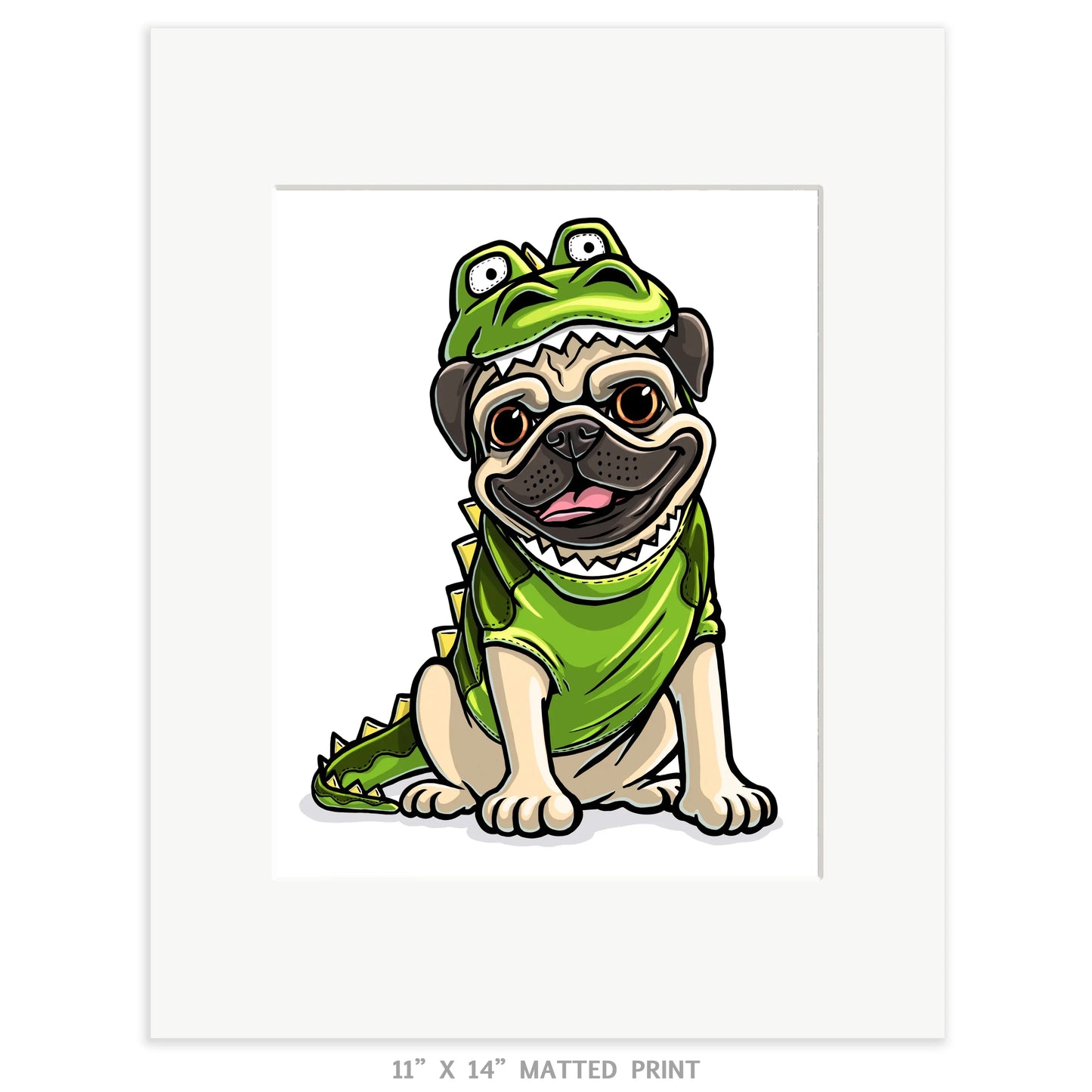 "Pugzilla" Pug Limited Edition Print - Nick Fasnacht Illustration & Design