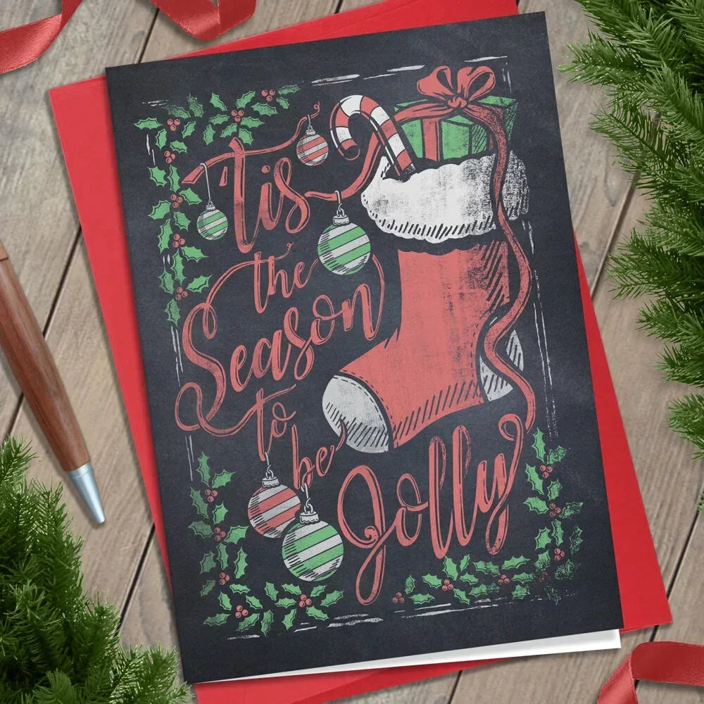 Tis the Season to be Jolly Christmas Card - Nick Fasnacht Illustration & Design