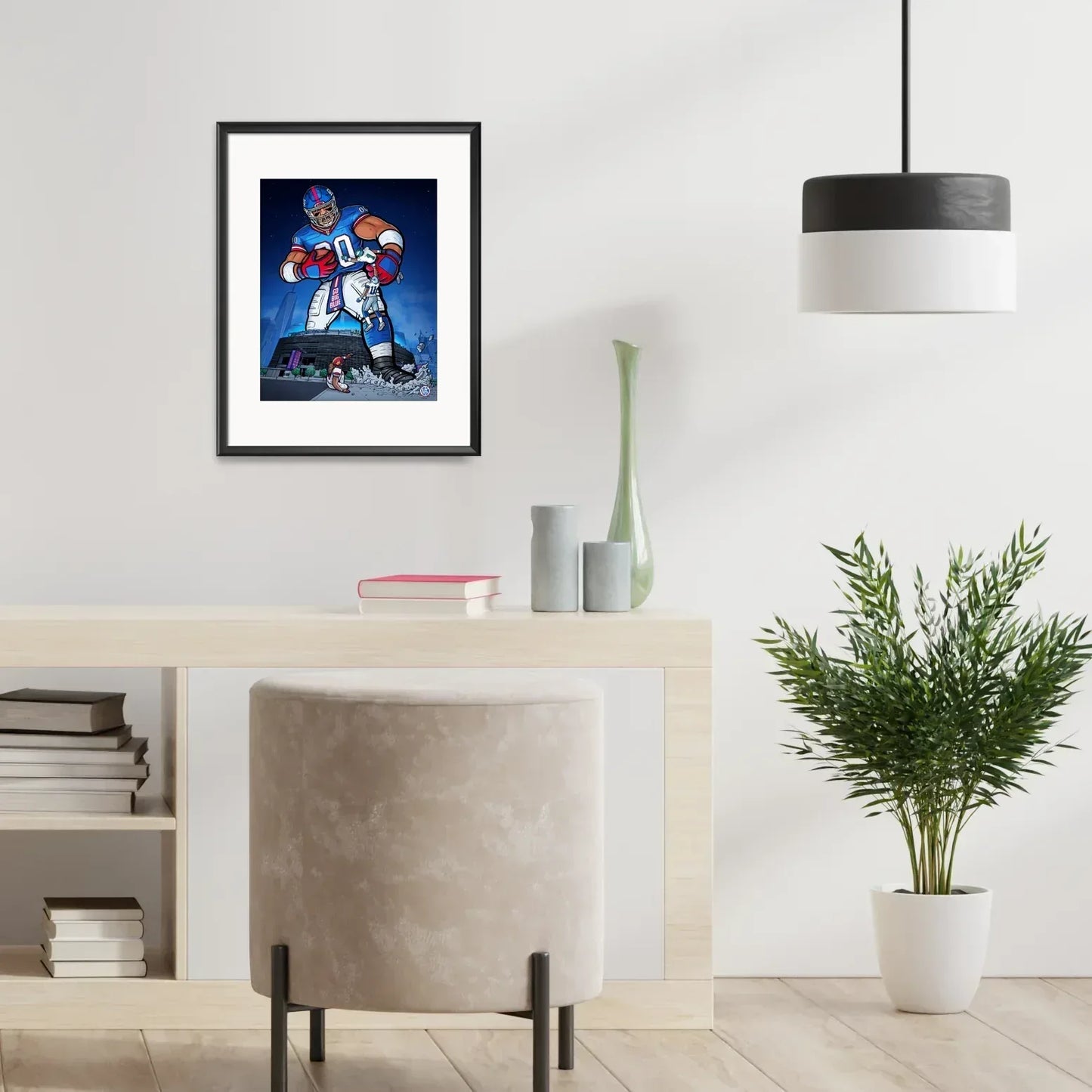 "Big Blue" New York Giants Football Limited Edition Print - Nick Fasnacht Illustration & Design