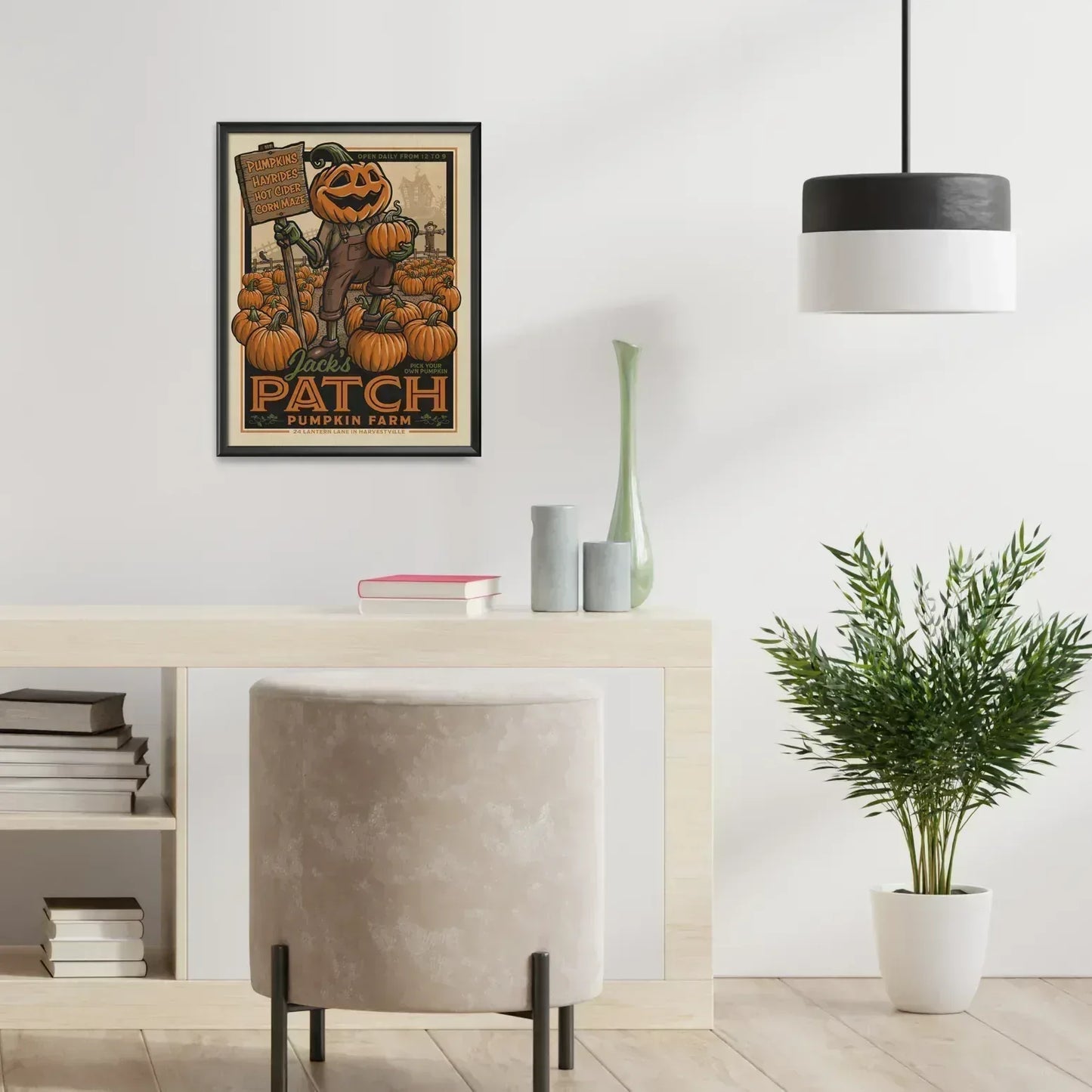 "Jack's Patch Pumpkin Farm" Halloween Print - Nick Fasnacht Illustration & Design