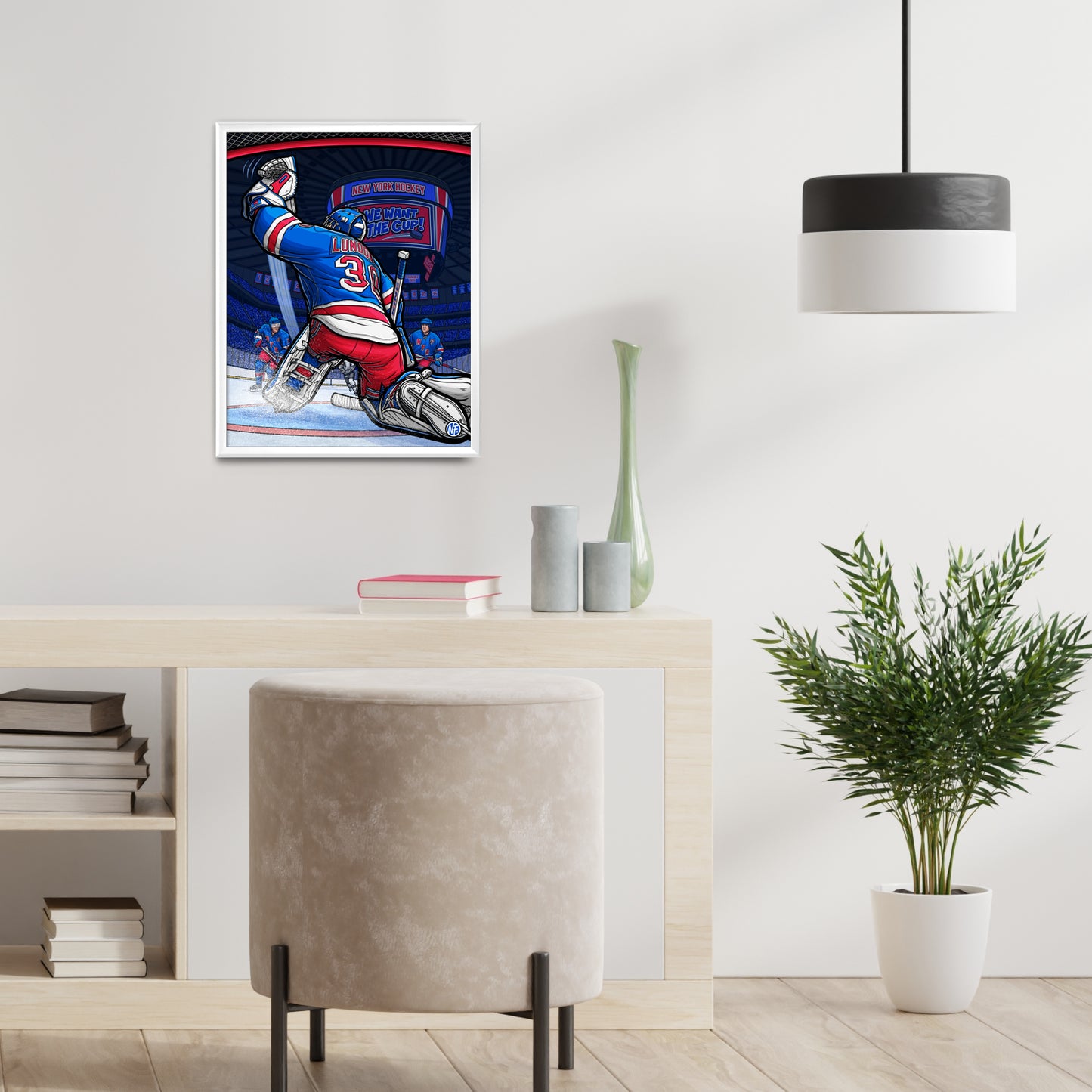 "We Want The Cup!" New York Hockey Print