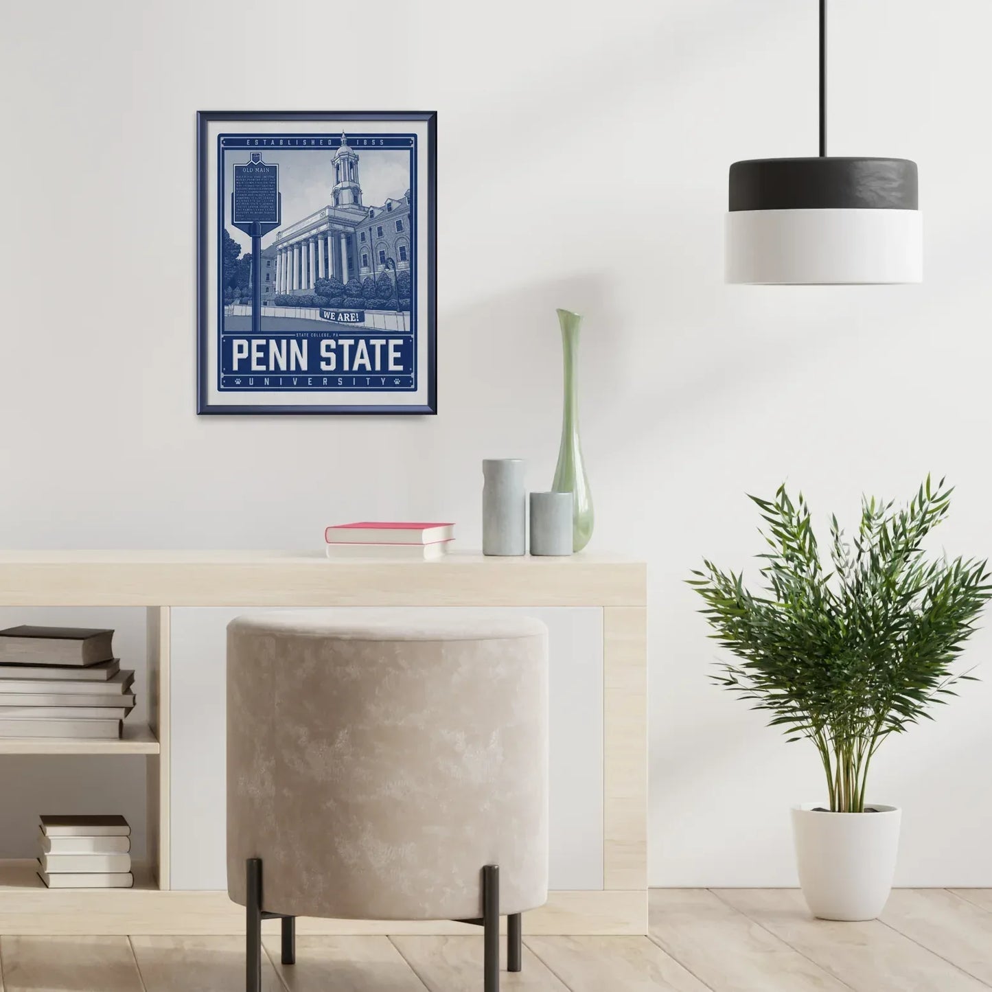 "Old Main" Penn State University Travel Poster Limited Edition Print - Nick Fasnacht Illustration & Design