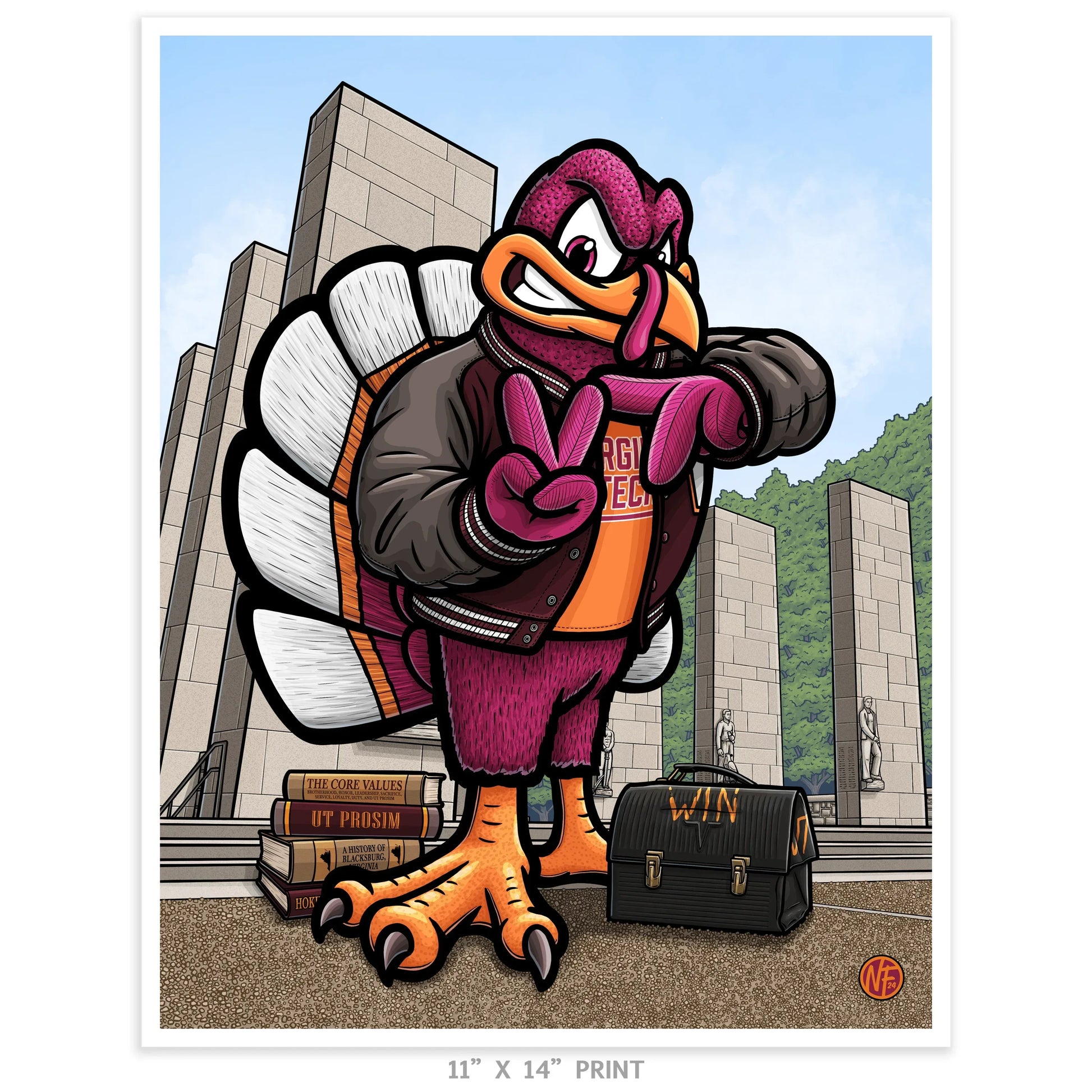 "That I May Serve" Virginia Tech University Limited Edition Print - Nick Fasnacht Illustration & Design