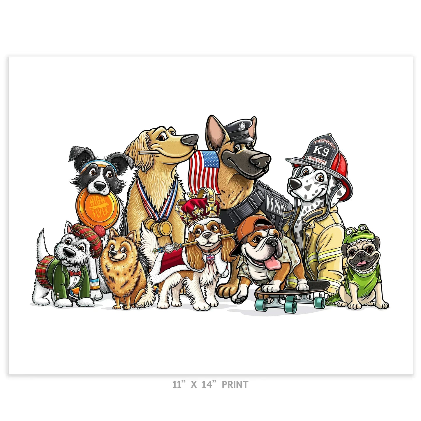 "CaNINE II" Dog Limited Edition Print - Nick Fasnacht Illustration & Design