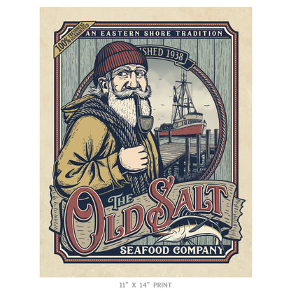 "The Old Salt Seafood Company" Limited Edition Print - Nick Fasnacht Illustration & Design