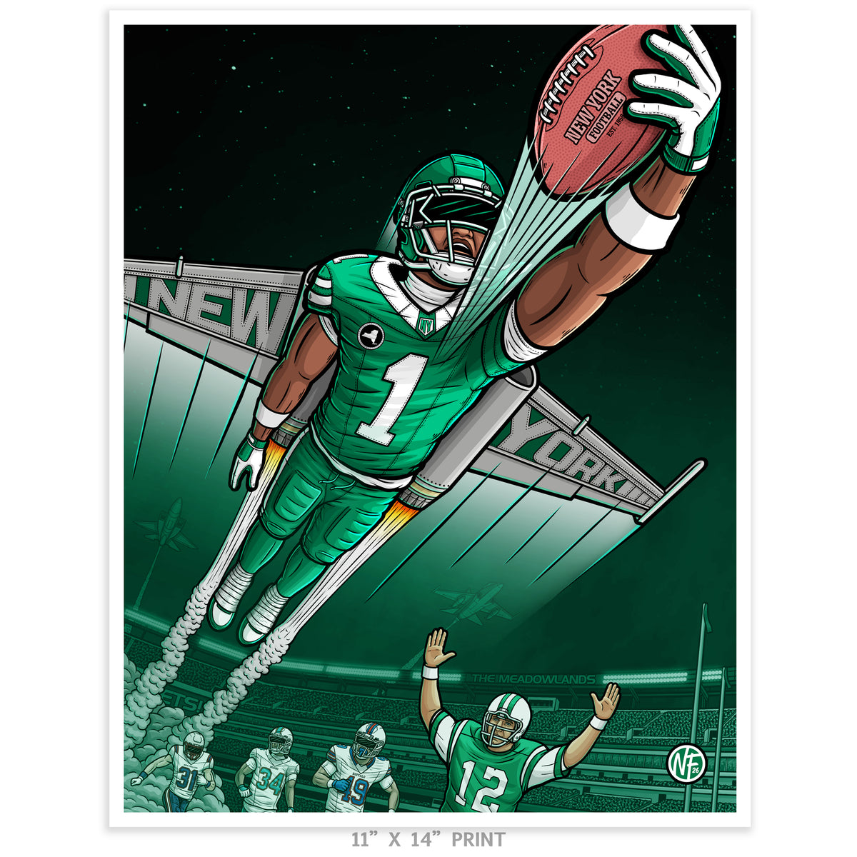 "Liftoff!" New York Football Print