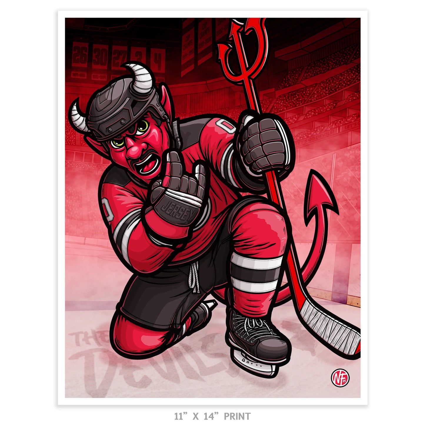 "The Legend" New Jersey Hockey Print - Nick Fasnacht Illustration & Design