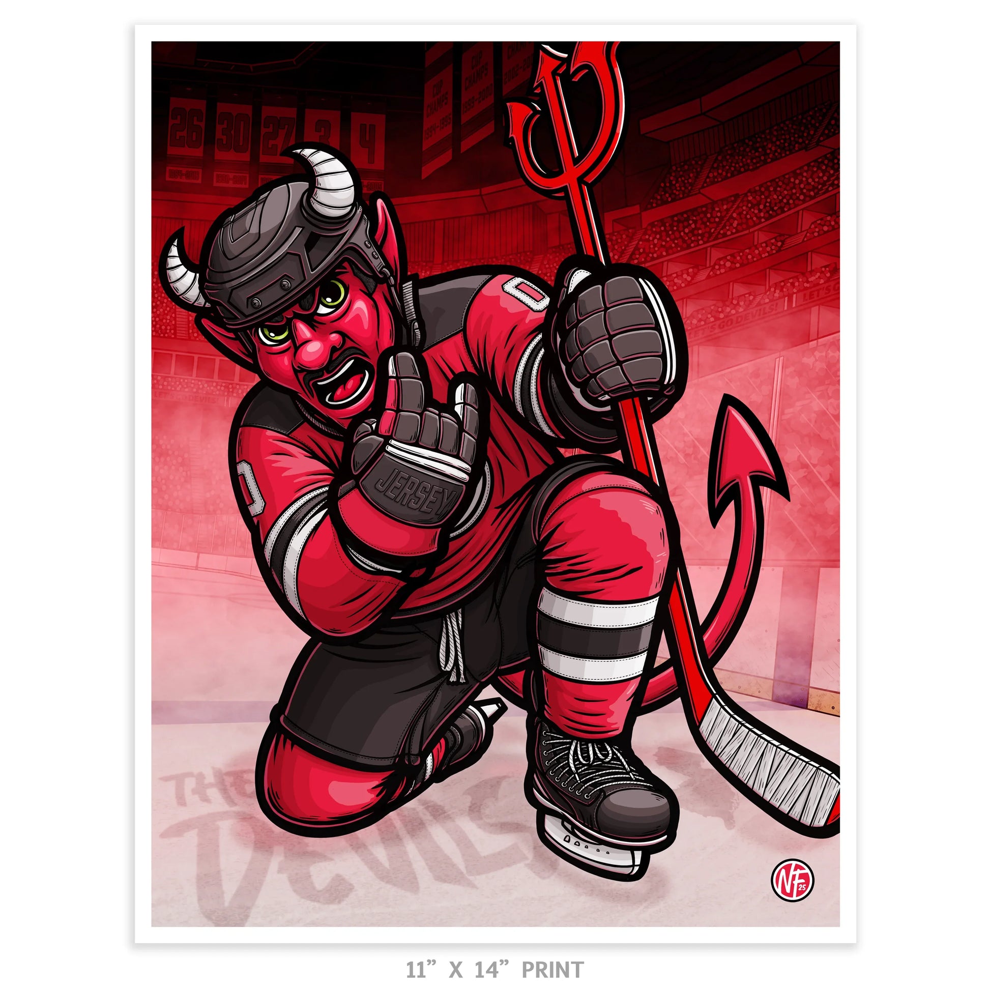 "The Legend" New Jersey Hockey Print - Nick Fasnacht Illustration & Design
