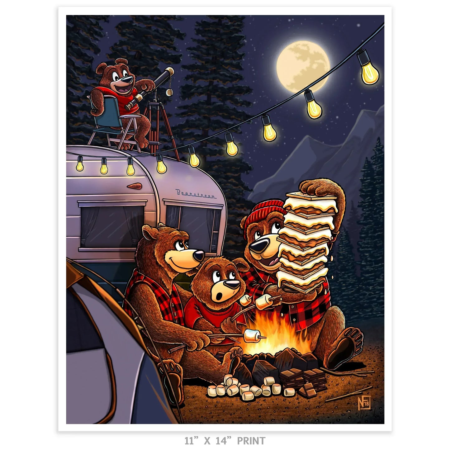 "SSSS'MORES" Limited Edition Print - Nick Fasnacht Illustration & Design