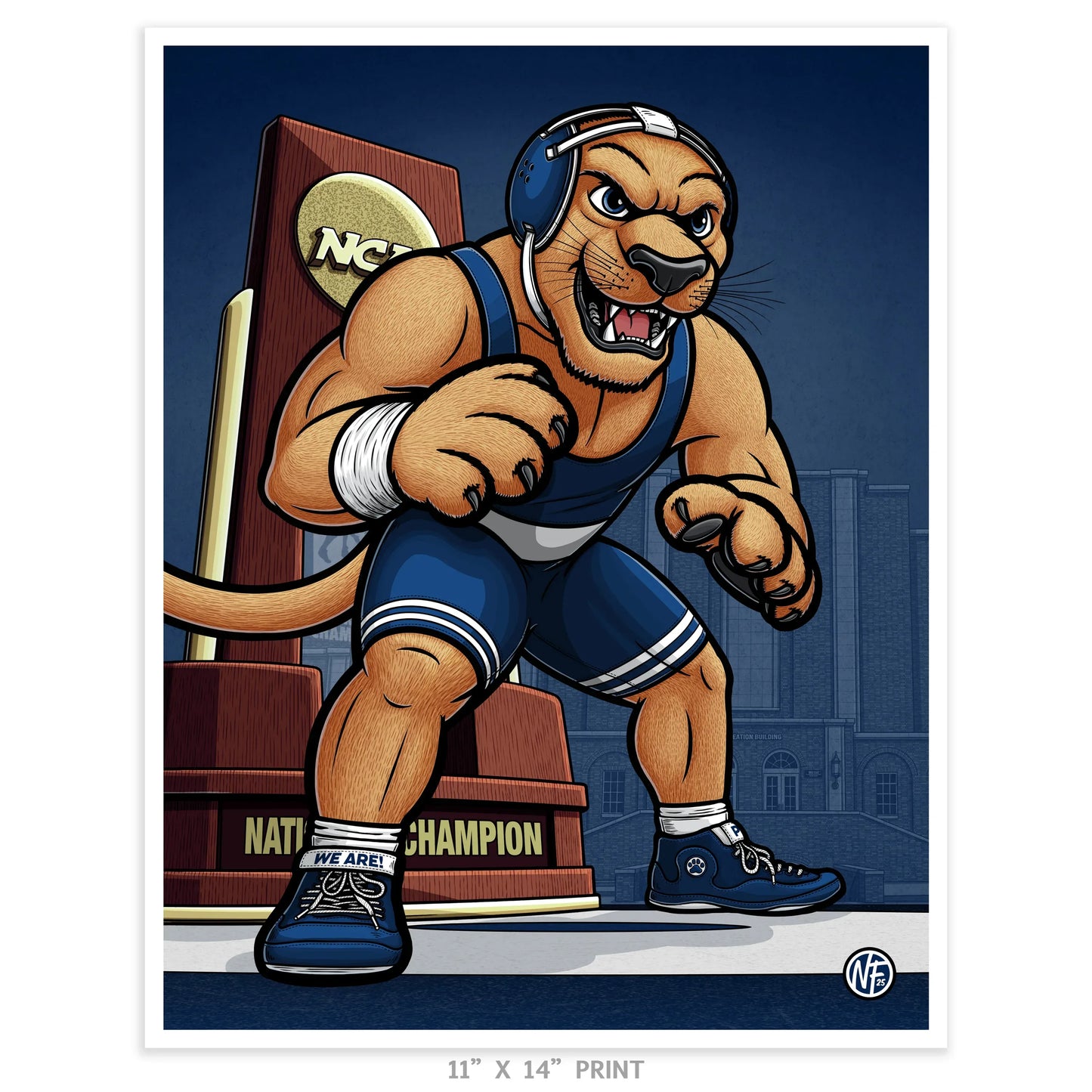 "Dynasty" Penn State Wrestling Limited Edition Print - Nick Fasnacht Illustration & Design