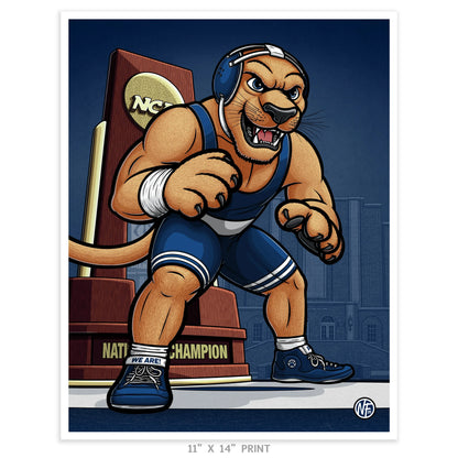 "Dynasty" Penn State Wrestling Limited Edition Print - Nick Fasnacht Illustration & Design
