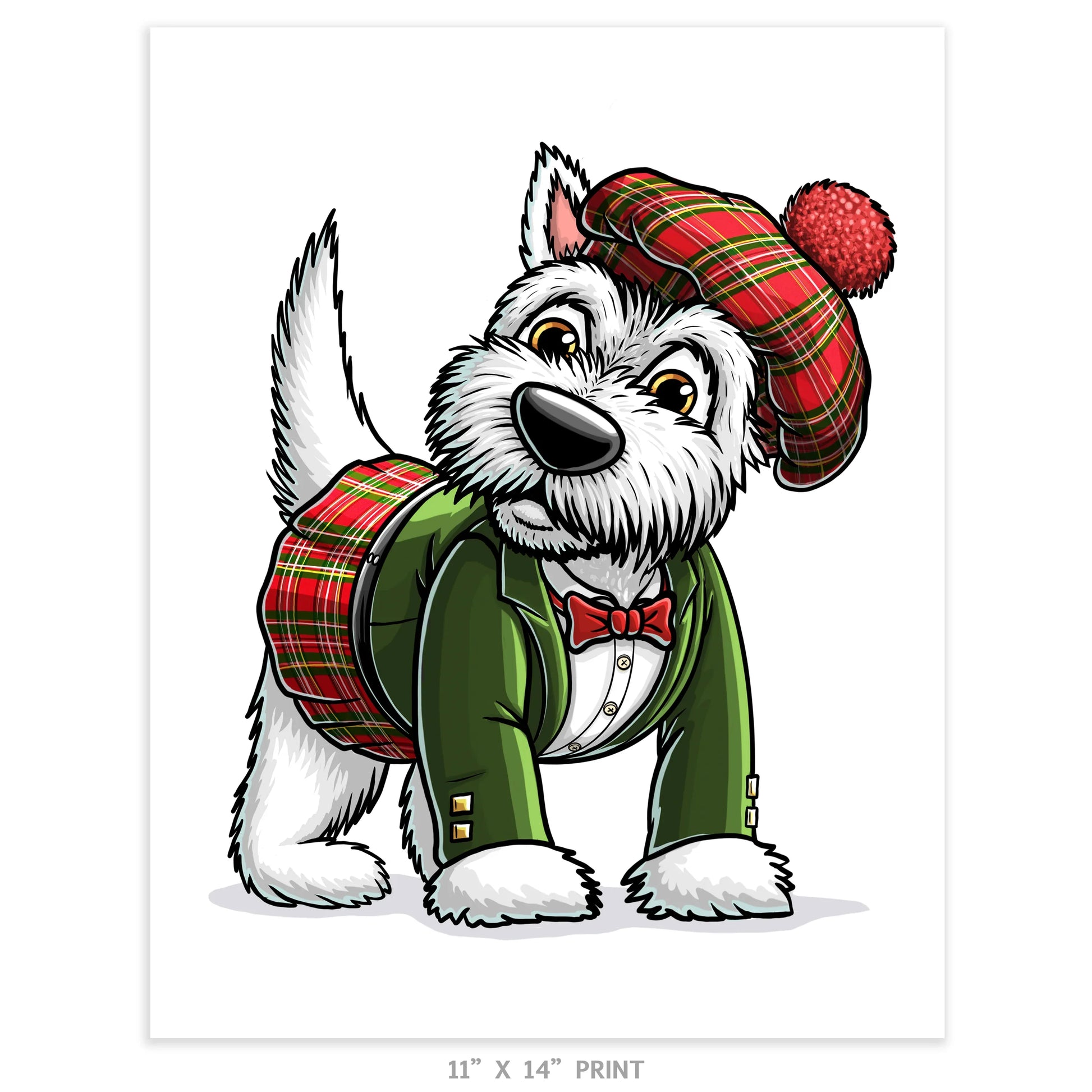 "Westie" West Highland Terrier Limited Edition Print - Nick Fasnacht Illustration & Design