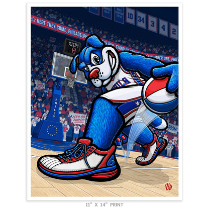 "Here They Come" Philadelphia Basketball Limited Edition Print - Nick Fasnacht Illustration & Design