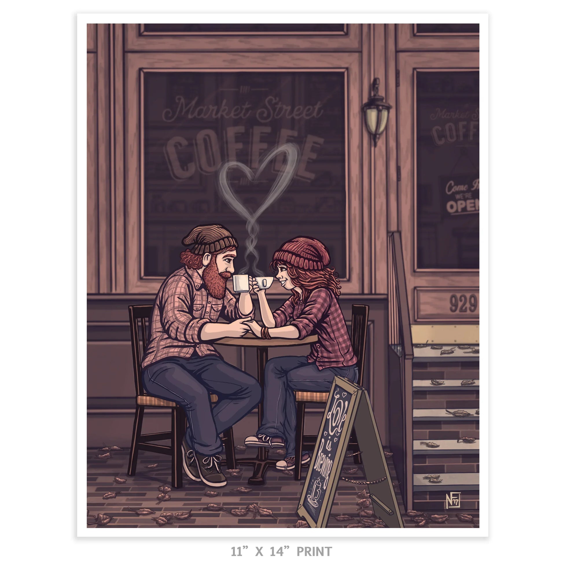 "Coffee Love" Limited Edition Print - Nick Fasnacht Illustration & Design
