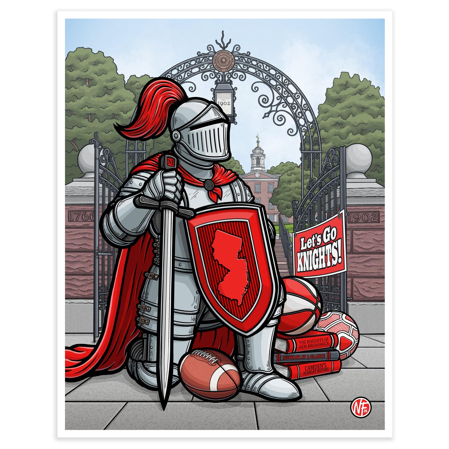 "Let's Go Knights!" Rutgers Limited Edition Print