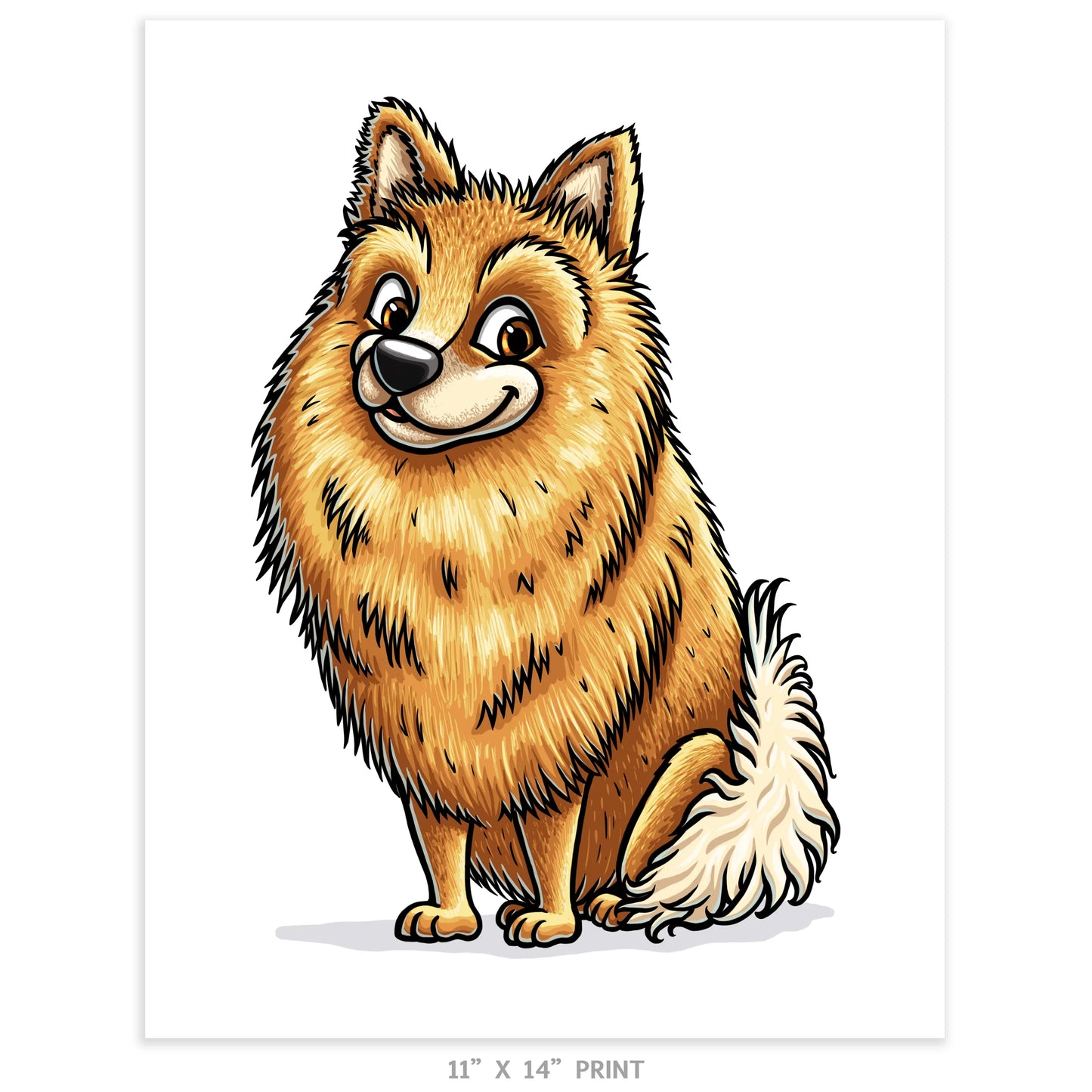 "Pom Pom" Pomeranian Limited Edition Print - Nick Fasnacht Illustration & Design