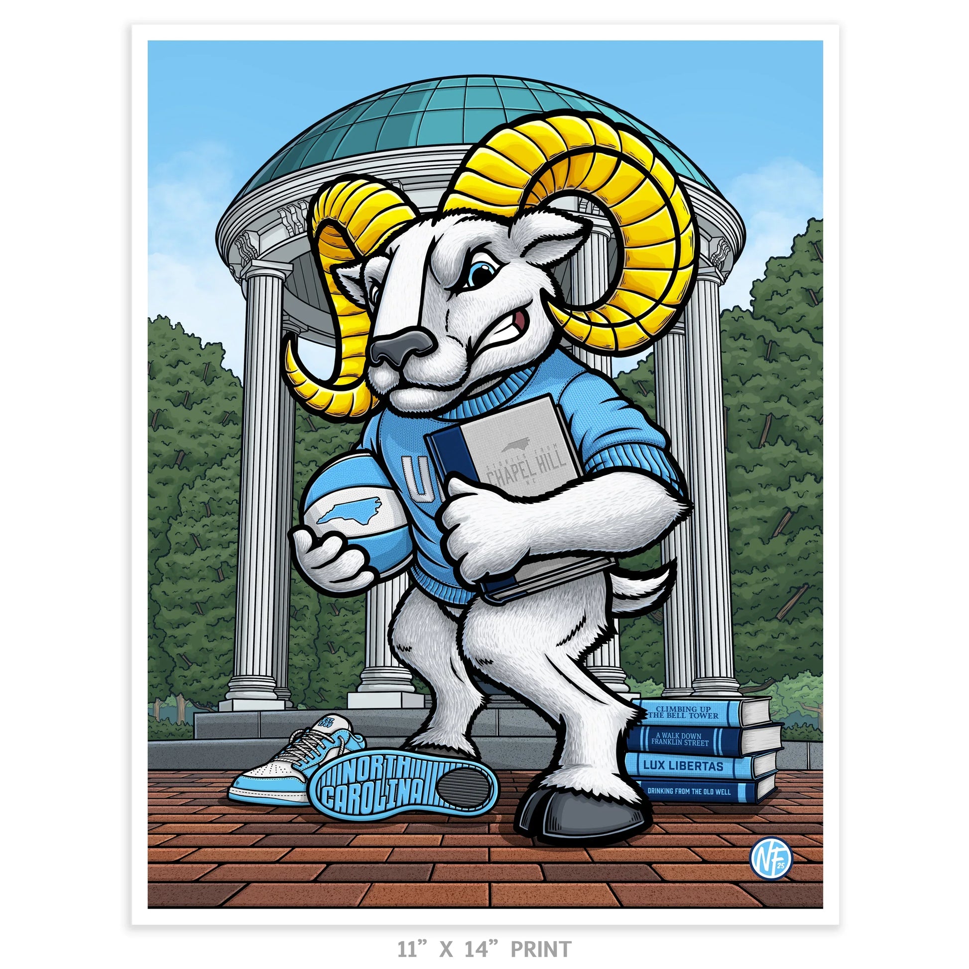 "Light and Liberty" University of North Carolina Limited Edition Print - Nick Fasnacht Illustration & Design