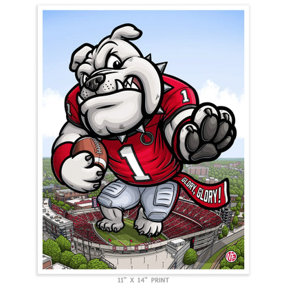 "Glory, Glory!" Georgia Football Limited Edition Print - Nick Fasnacht Illustration & Design