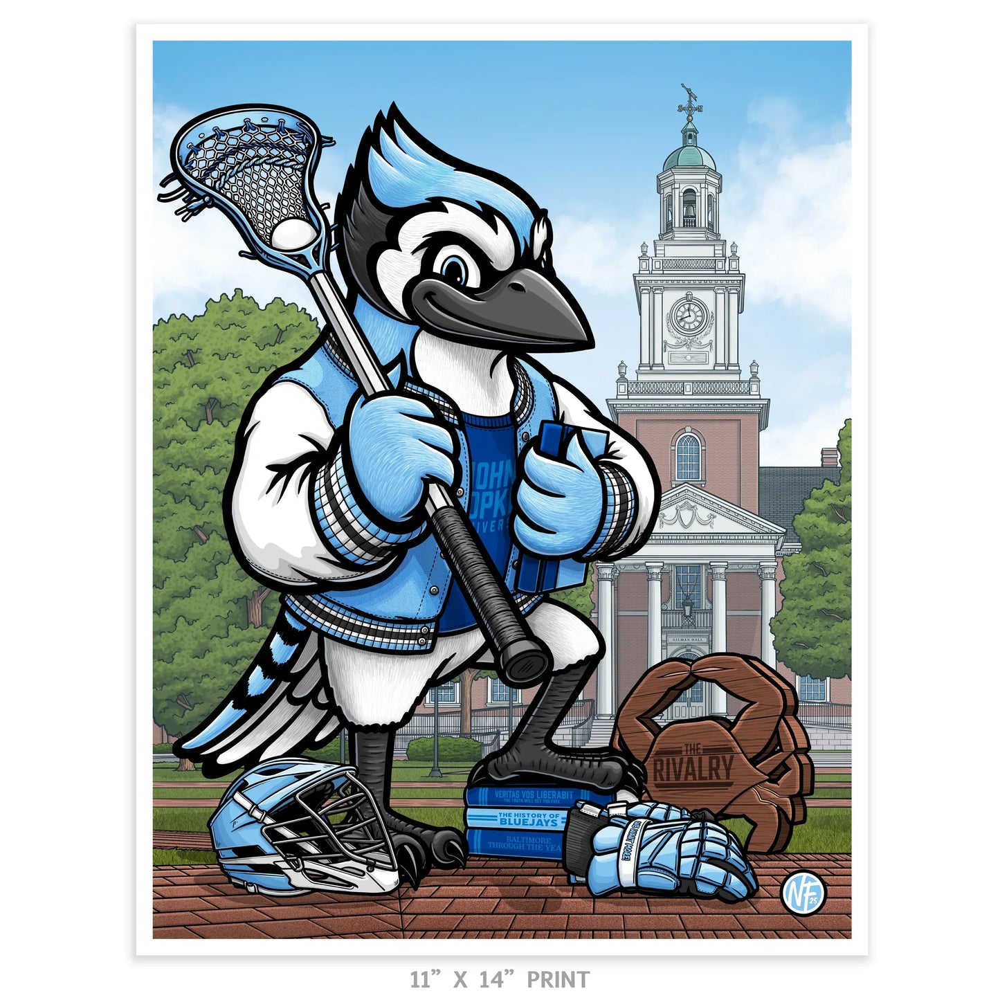 "We Want More!" Johns Hopkins University Limited Edition Print - Nick Fasnacht Illustration & Design