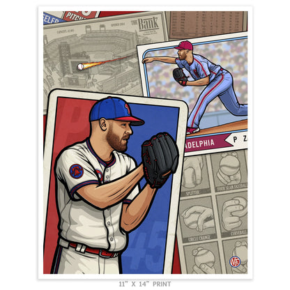 "Ace" Philadelphia Phillies Limited Edition Print - Nick Fasnacht Illustration & Design