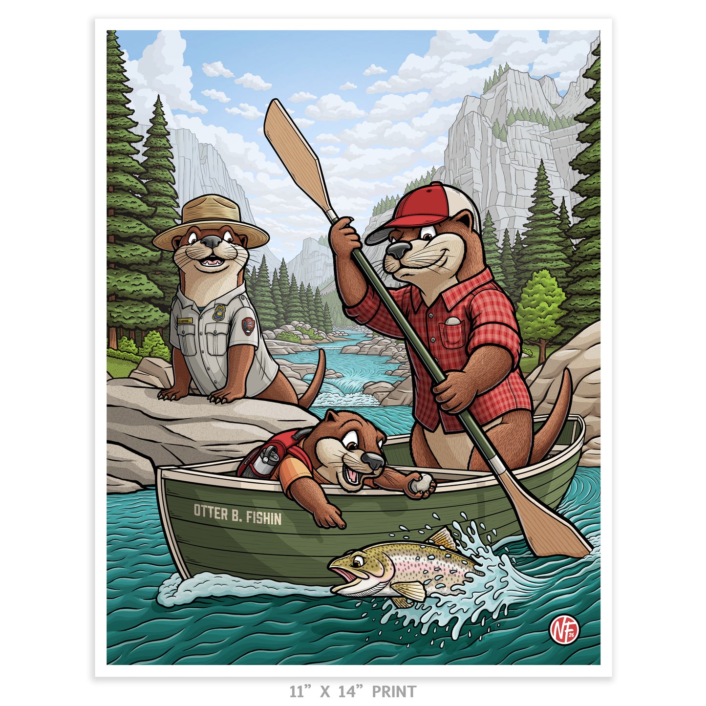 "Otter B. Fishin" Limited Edition Print