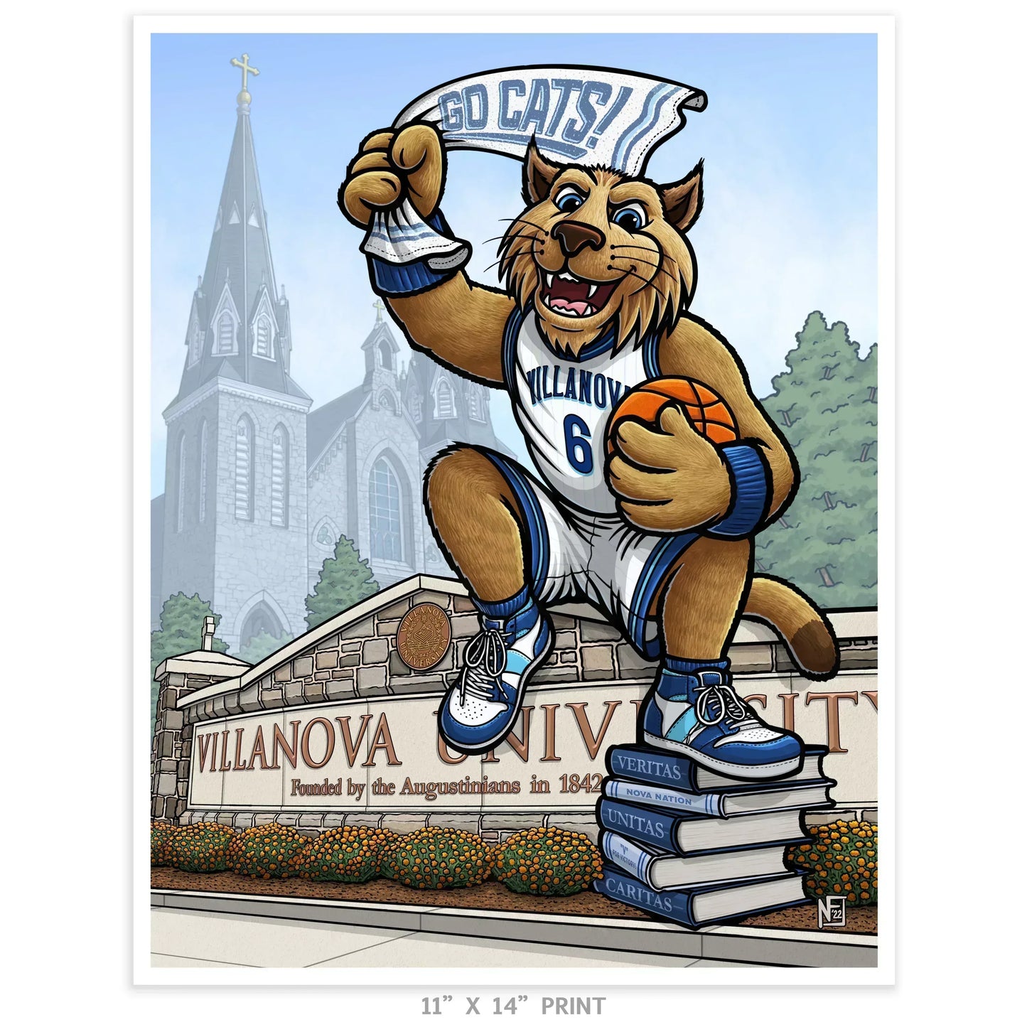 "Nova Nation" Villanova University Limited Edition Print - Nick Fasnacht Illustration & Design