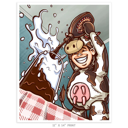 "Chocolate Milk" Limited Edition Print - Nick Fasnacht Illustration & Design