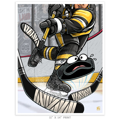 "Penguins" Hockey Limited Edition Print - Nick Fasnacht Illustration & Design