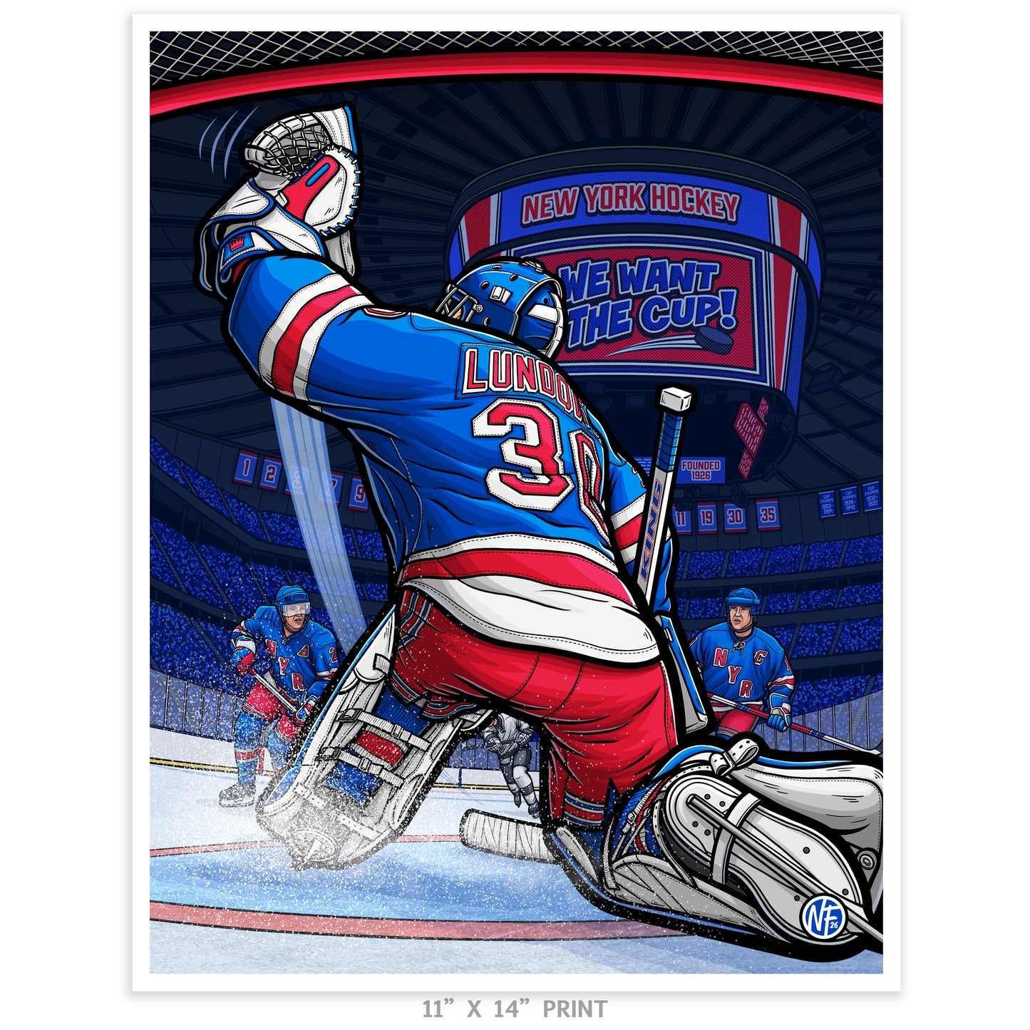 "We Want The Cup!" New York Hockey Print