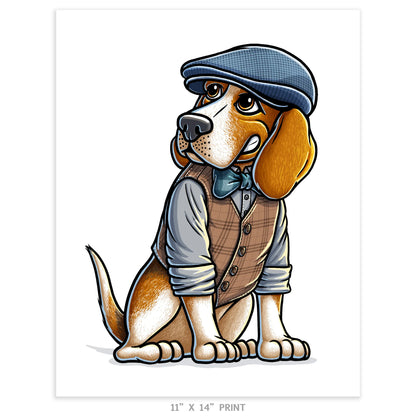 "Dapper" Beagle Limited Edition Print - Nick Fasnacht Illustration & Design