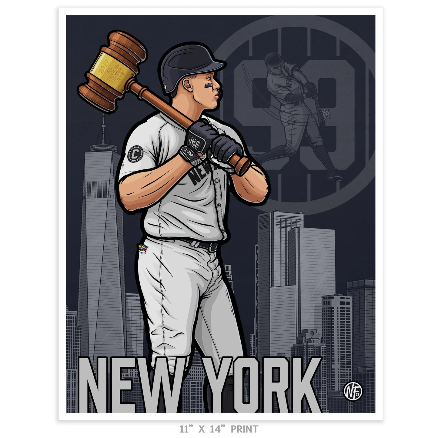 "99" New York Baseball Limited Edition Print - Nick Fasnacht Illustration & Design