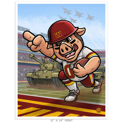 "Fight for Old D.C.!" Washington Commanders Limited Edition Print - Nick Fasnacht Illustration & Design