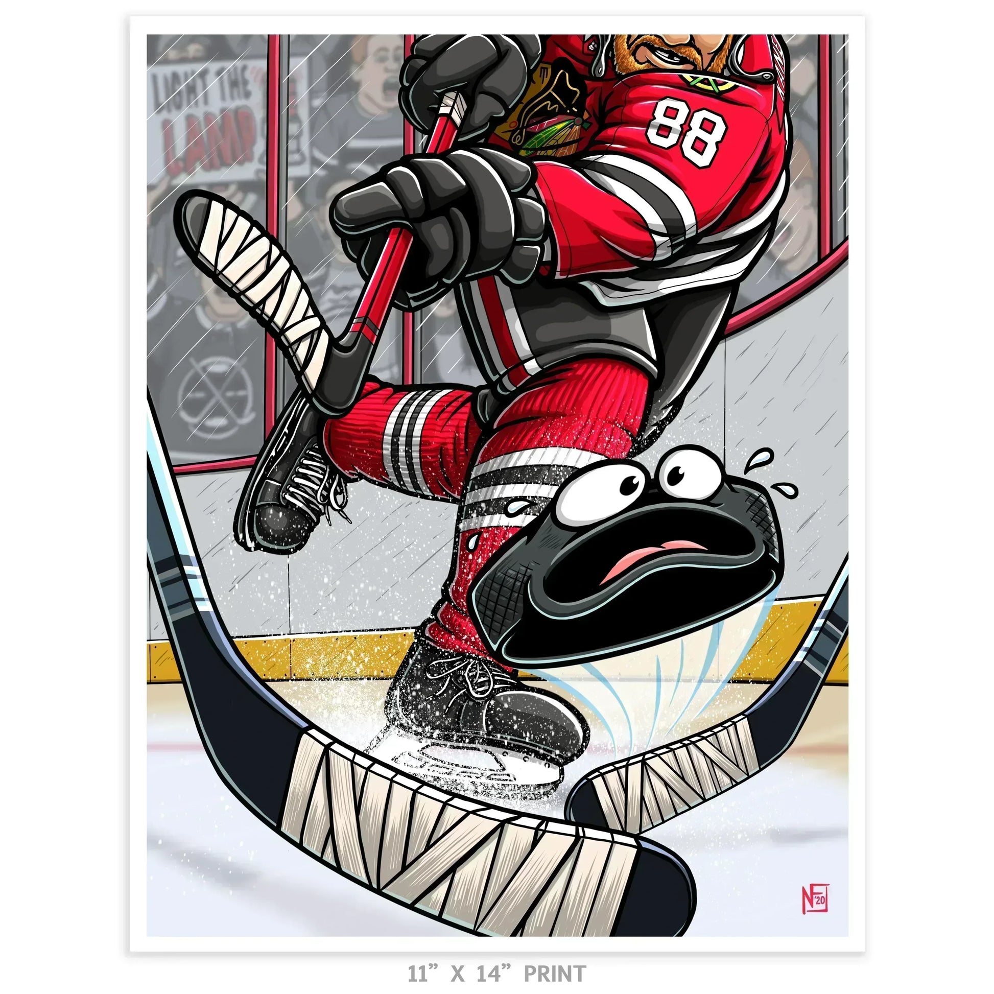 "Blackhawks" Hockey Limited Edition Print - Nick Fasnacht Illustration & Design