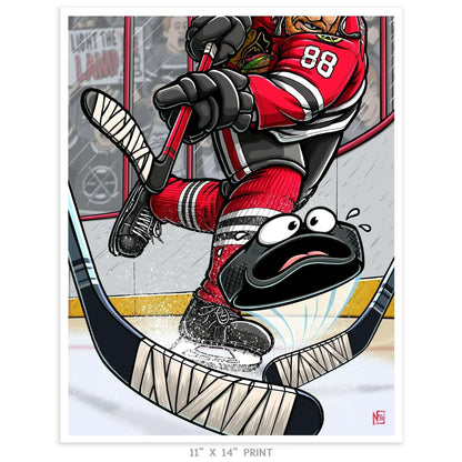 "Blackhawks" Hockey Limited Edition Print - Nick Fasnacht Illustration & Design
