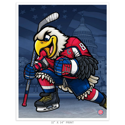 "8" Washington Hockey Print - Nick Fasnacht Illustration & Design
