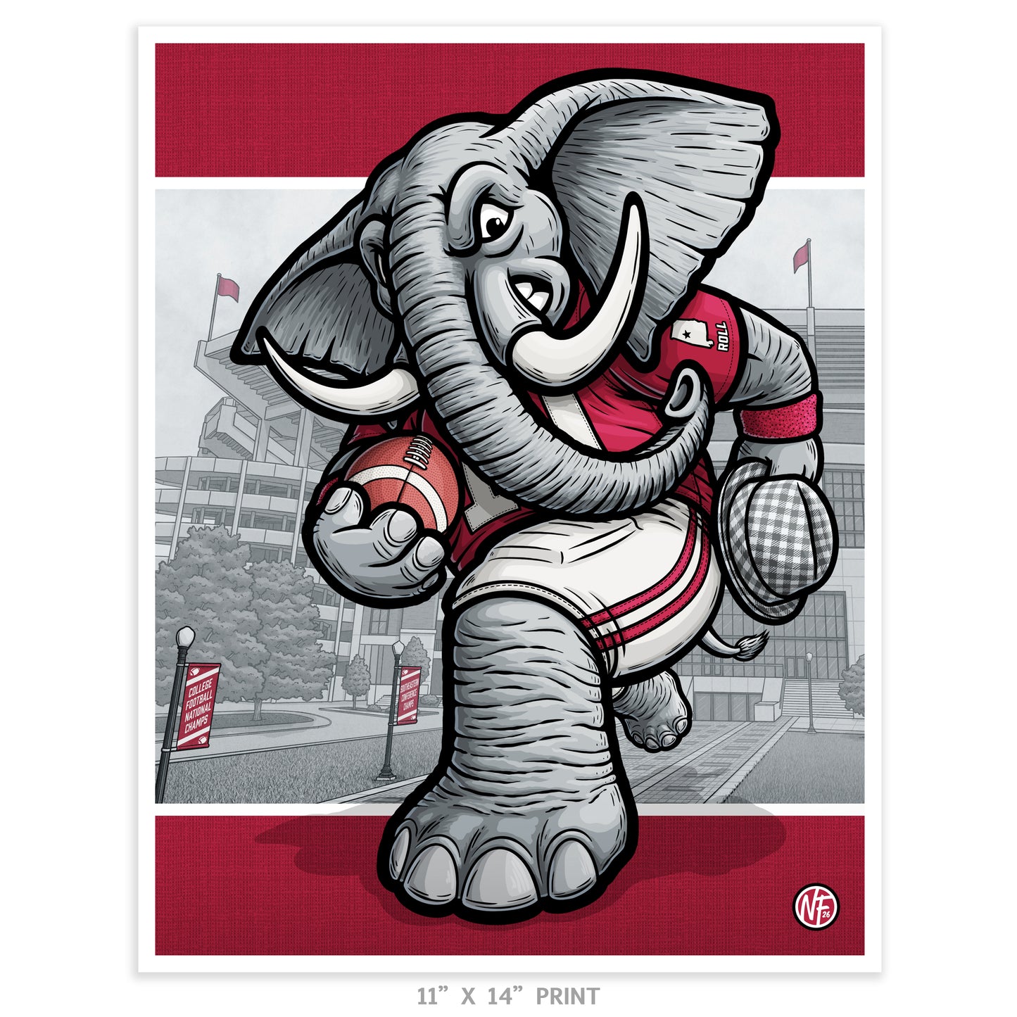 "Roll!" Alabama Football Limited Edition Print