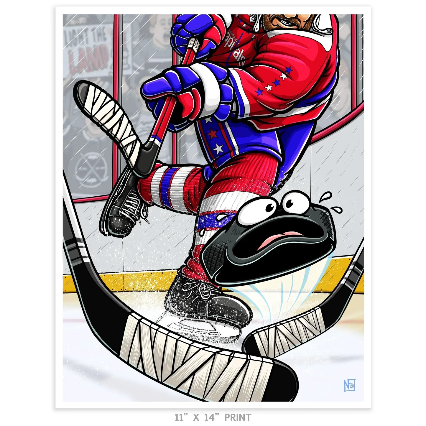 "Capitals" Hockey Limited Edition Print - Nick Fasnacht Illustration & Design