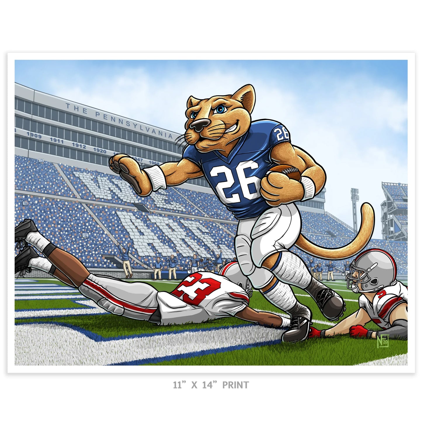 "We Are!" Penn State University Football Limited Edition Print - Nick Fasnacht Illustration & Design