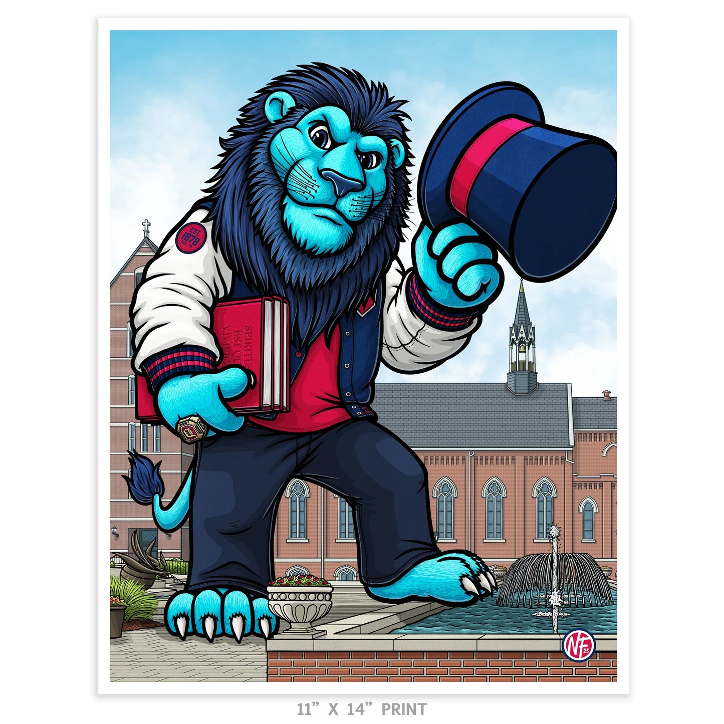 "The Bluff" Duquesne University Limited Edition Print - Nick Fasnacht Illustration & Design