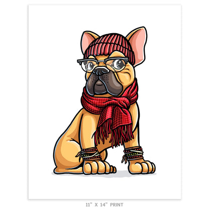 "Frenchie" French Bulldog Limited Edition Print - Nick Fasnacht Illustration & Design