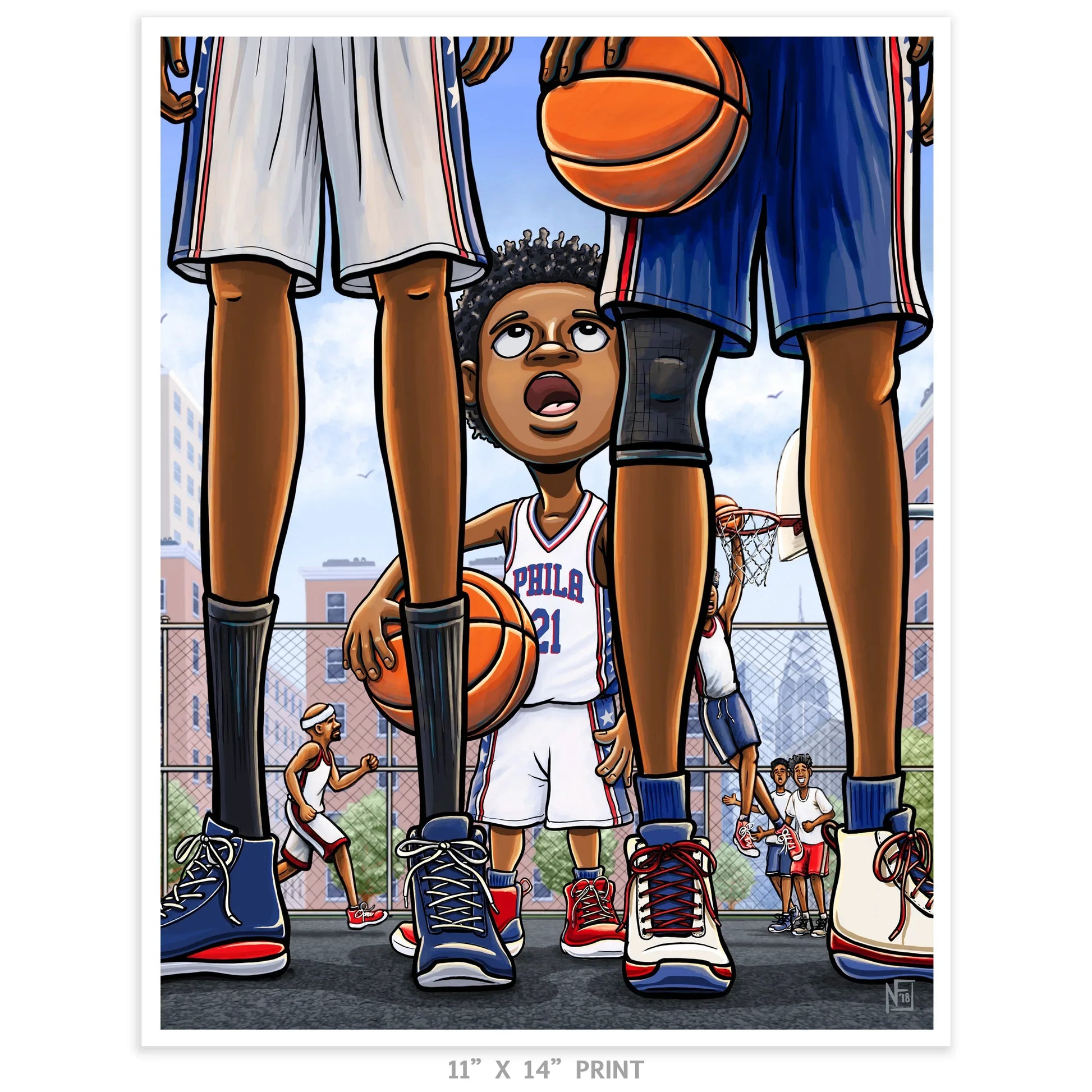 "Trust the Process" 76ers Basketball Limited Edition Print - Nick Fasnacht Illustration & Design