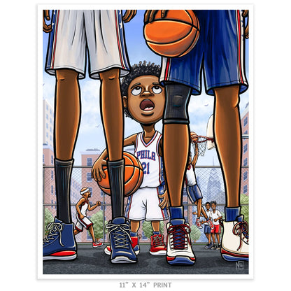 "Trust the Process" 76ers Basketball Limited Edition Print - Nick Fasnacht Illustration & Design