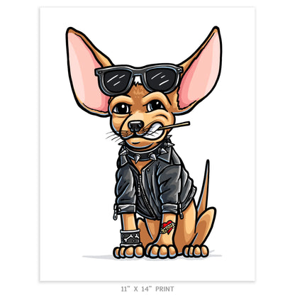 "Chico Malo" Chihuahua Limited Edition Print - Nick Fasnacht Illustration & Design