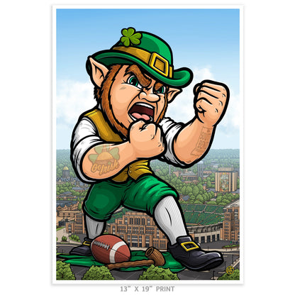 "Go Irish!" University of Notre Dame Limited Edition Print - Nick Fasnacht Illustration & Design