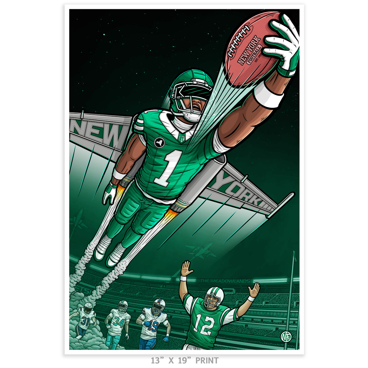 "Liftoff!" New York Football Print