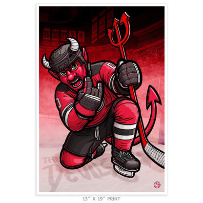 "The Legend" New Jersey Hockey Print - Nick Fasnacht Illustration & Design
