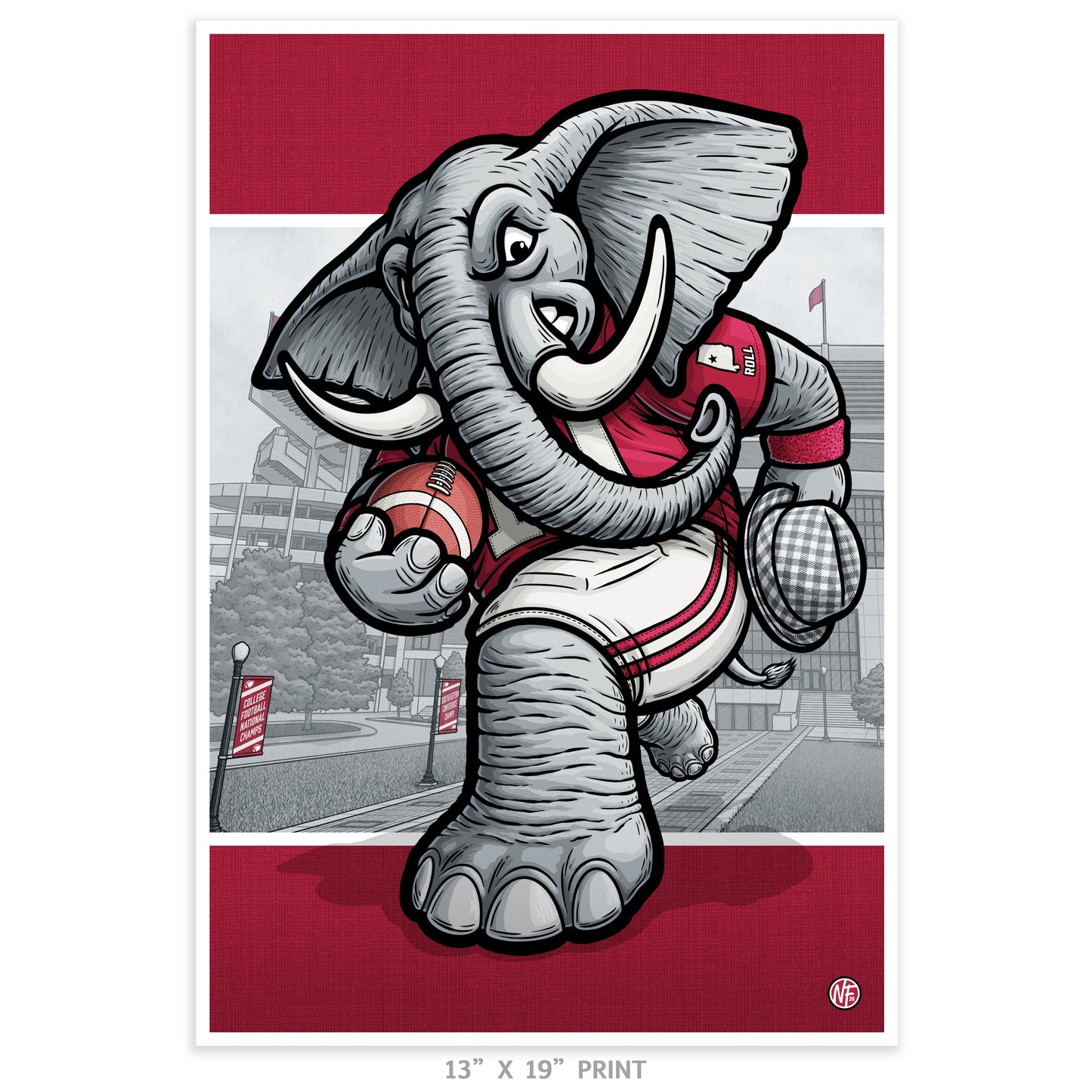 "Roll!" Alabama Football Limited Edition Print